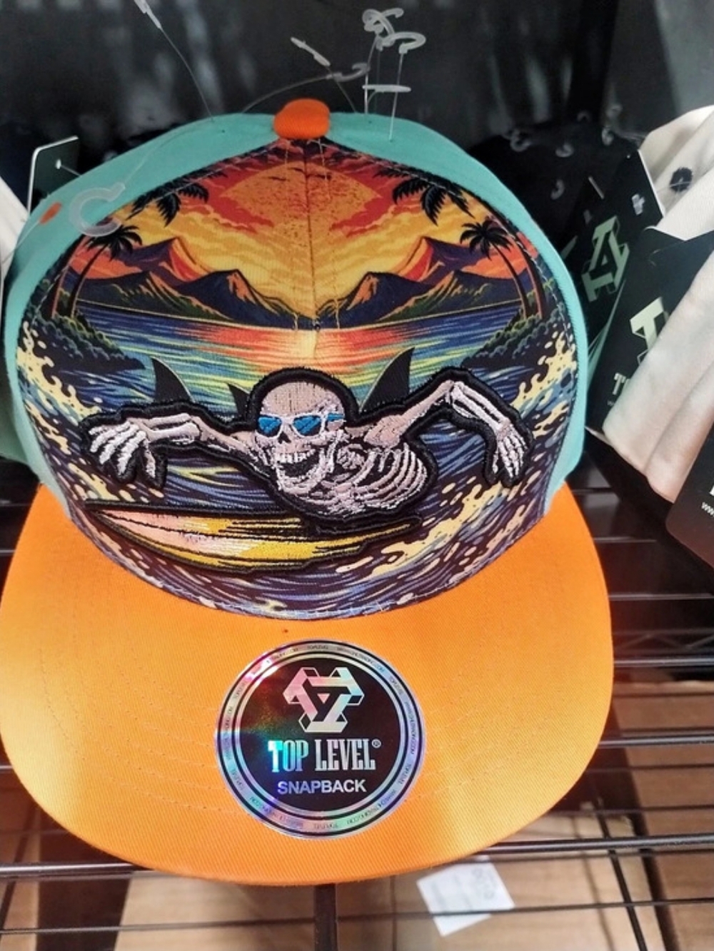 Top Level Snapback Embroidered Graphic Hat 🎃